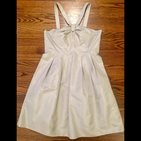 J. Crew Dresses & Skirts - JCrew 100% Silk Halter Shiny Cream  Sz 8